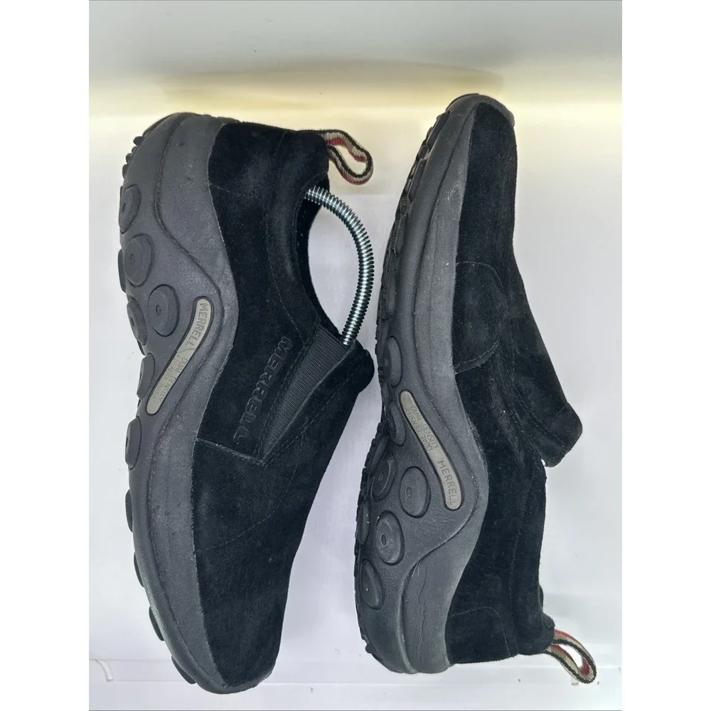 Merrell Jungle Moc Mens Sz 7 Midnight Black Suede Slip On Shoes Hiking Gorpcore